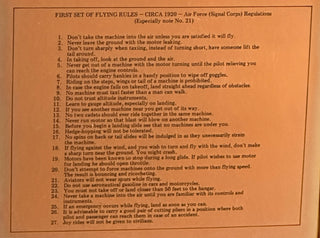 Vintage Aviation Wall Art — First Set of Flying Rules 1920, Copper Etching of the Vickers Gunbus, Signed G. Kew, Cotswold Etchings