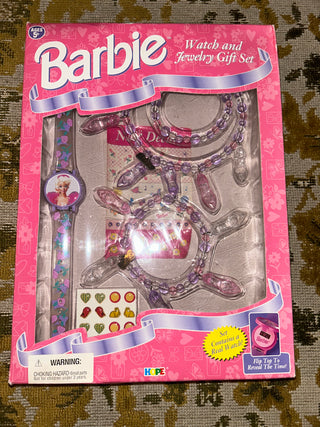 Barbie watch and jewelry set