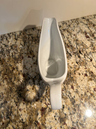 Large White Gravy Boat