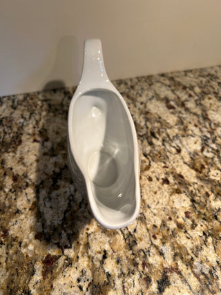 Large White Gravy Boat