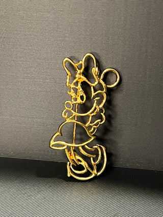Vintage Minnie Mouse Gold Tone Brooch