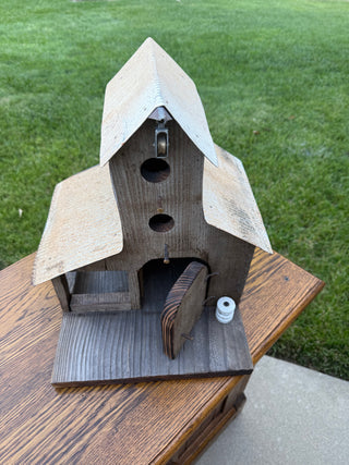 Rustic Brown Wood Birdhouse