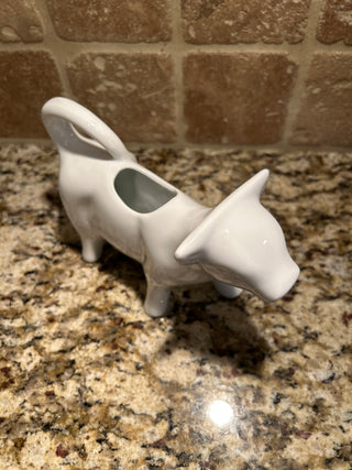 Large White Cow Creamer