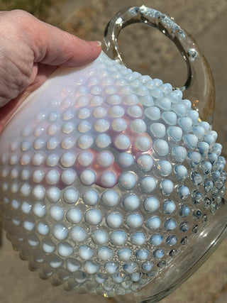 Vintage Fenton Opalescent Hobnail Pitcher