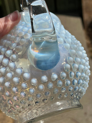 Vintage Fenton Opalescent Hobnail Pitcher