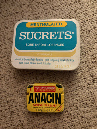 Vintage Anacin & Sucrets Medicine Tins
