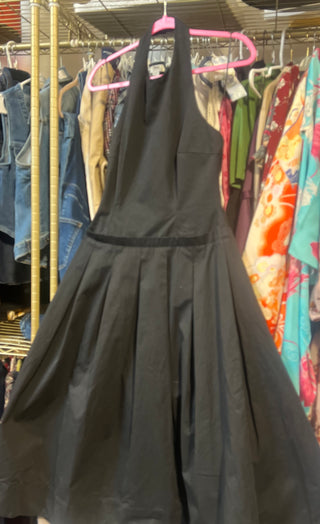 Mj94-Black Halter Dress sz small
