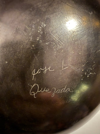 Mata Ortiz Blackware Effigy Pot Signed Jose L. Quezada