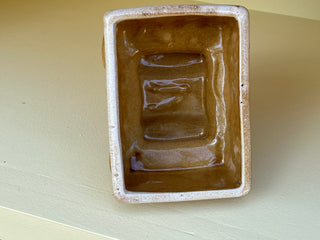 Vintage American Bisque Ceramic Planter: Marigold Yellow, Footed