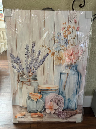 Large Floral Art Canvas 24”x36”