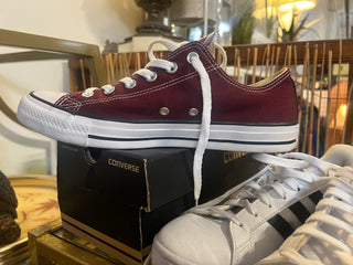 MJ94-New Burgundy Converse Men 10-W8