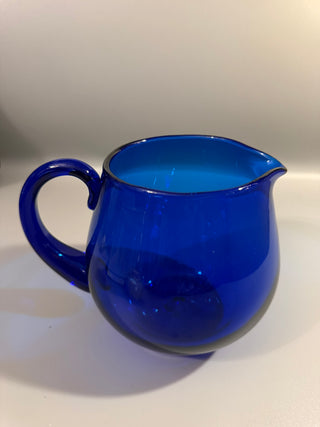 MCM Vintage Blenko Cobalt Blue hand blown pitcher