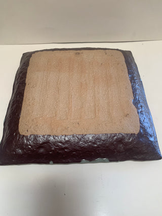handmade 8x8" square pottery dish