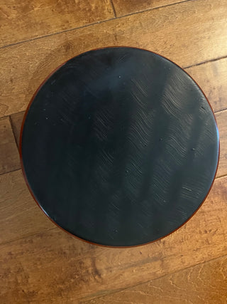 SMALL BLACK WOOD LAZY SUSAN