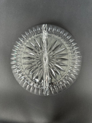 Vintage Princess House Highlights Crystal Divided Dish | 2-Section Sunburst Cut Relish Bowl 🍽️✨