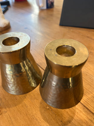 Reversible Brass Candleholders (2)
