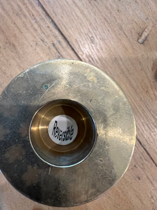 Reversible Brass Candleholders (2)