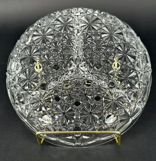 Vintage Luxhem de Veropa French Crystal Divided Candy Dish | 3-Compartment Daisy & Button Relish Bowl 🍽️✨