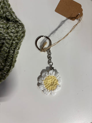 Mini Crochet Flower Keychain