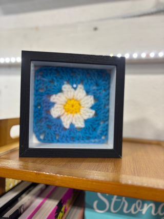 Framed Granny Square Art Decor