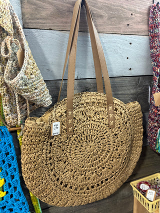 Large Straw Shell Bag