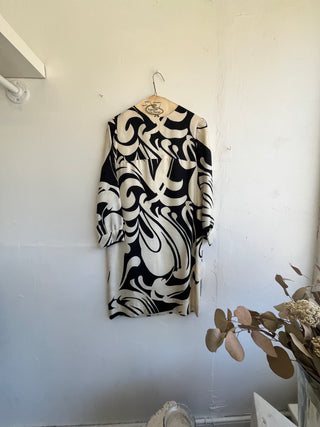 60s black & white dress