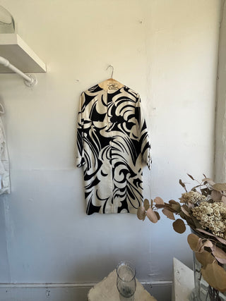 60s black & white dress