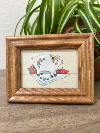 Mini Framed Pig Art 1994