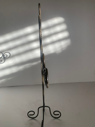 Vntg 15” metal cross handcrafted