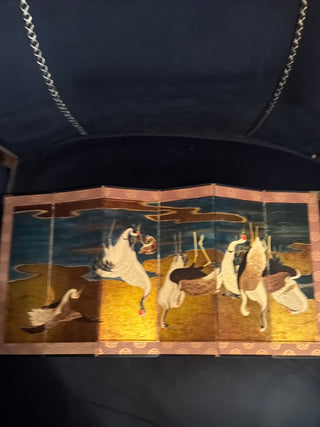 Japanese Art Bhyobu Folding Screen Masterpieces of Flock of Cranes