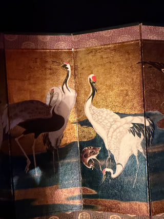Japanese Art Bhyobu Folding Screen Masterpieces of Flock of Cranes