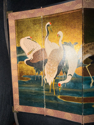 Japanese Art Bhyobu Folding Screen Masterpieces of Flock of Cranes