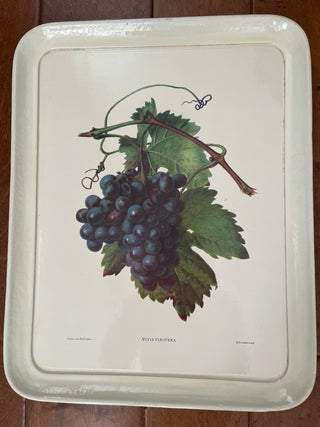 WOOD LAQUER BOTANICAL GRAPE TRAY