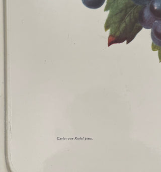 WOOD LAQUER BOTANICAL GRAPE TRAY
