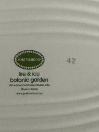 Portmeirion Botanic Garden Fire & Ice 8” Oval Baking Dishes Shrubby Peony - Set of 2