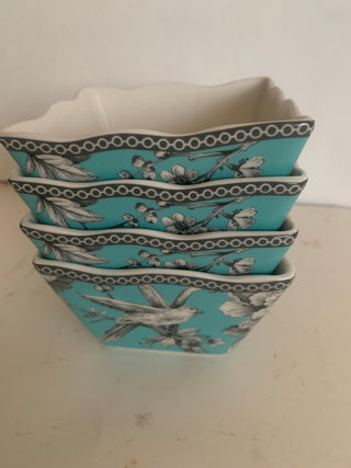 Torquise square dessert set/4