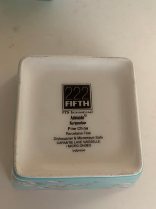 Torquise square dessert set/4
