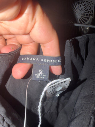 NWT Banana Republic Black Strapless Dress 100% Silk