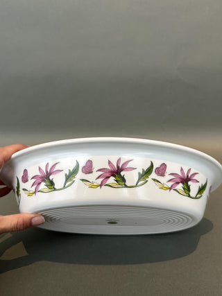 Portmeirion Botanic Garden 11.25” Oval Baking Dish Fuchsia Magellanica
