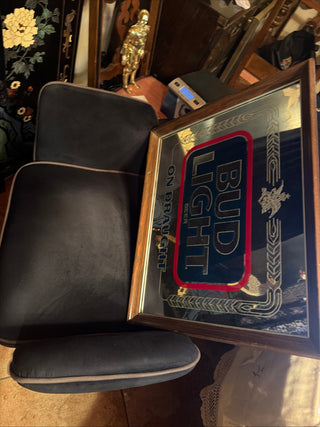 Vintage Bud Light Beer Bar Man Cave Mirror Sign Anheuser Bush