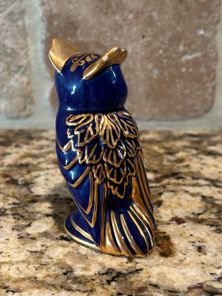 Vintage Franklin Mint Owl Figurine
