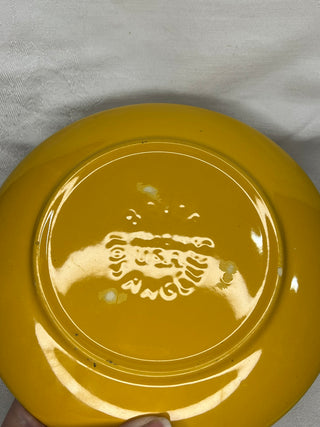 Yellow Ringware Bauer  Plate 8"