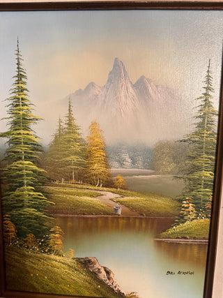 Vintage Rare Signed Bill Atkinson 22" X 18" Gold Frame