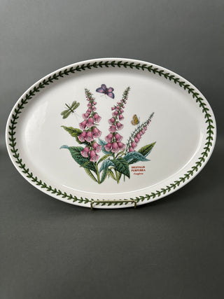 Portmeirion Botanic Garden 12” Oval Platter Foxglove Digitalis Purpurea