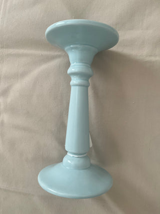 PALE TURQUOISE CERAMIC CANDLE HOLDER