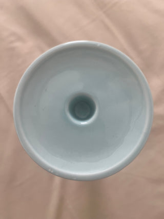 PALE TURQUOISE CERAMIC CANDLE HOLDER