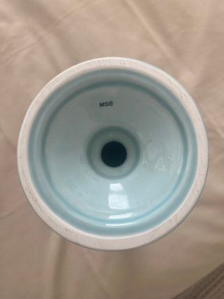PALE TURQUOISE CERAMIC CANDLE HOLDER