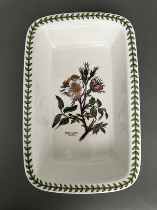 Portmeirion Botanic Garden 11” Rectangular Baking Dish Dog Rose Rosa Canina