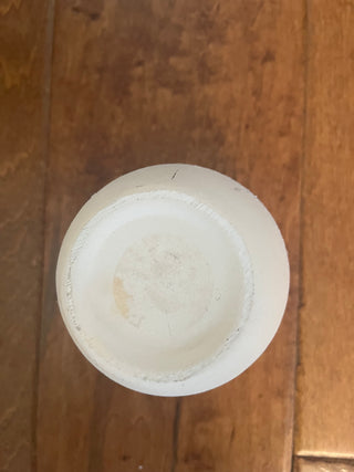 SMALL ROUND BEIGE CERAMIC VASE