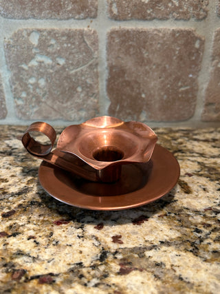 Vintage Copper Candlestick  Holder